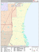 St. Clair Shores Digital Map Premium Style